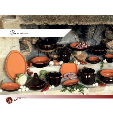 Vas ceramica termo 2 manere maro 16cm