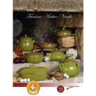 Vas ceramica termo 2 manere verde antic 16cm