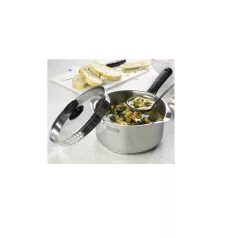 Cratita inox cu strecurator si capac 1.8L Pyrex
