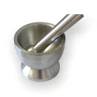 Mojar inox 10cm cu pistil si capac silicon 