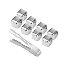 Set 8 cuburi inox pentru racire bautura+cleste