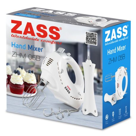 Mixer de mana cu tocator alb 200W