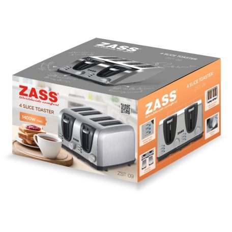 Prajitor de paine inox 4 fante 1400W